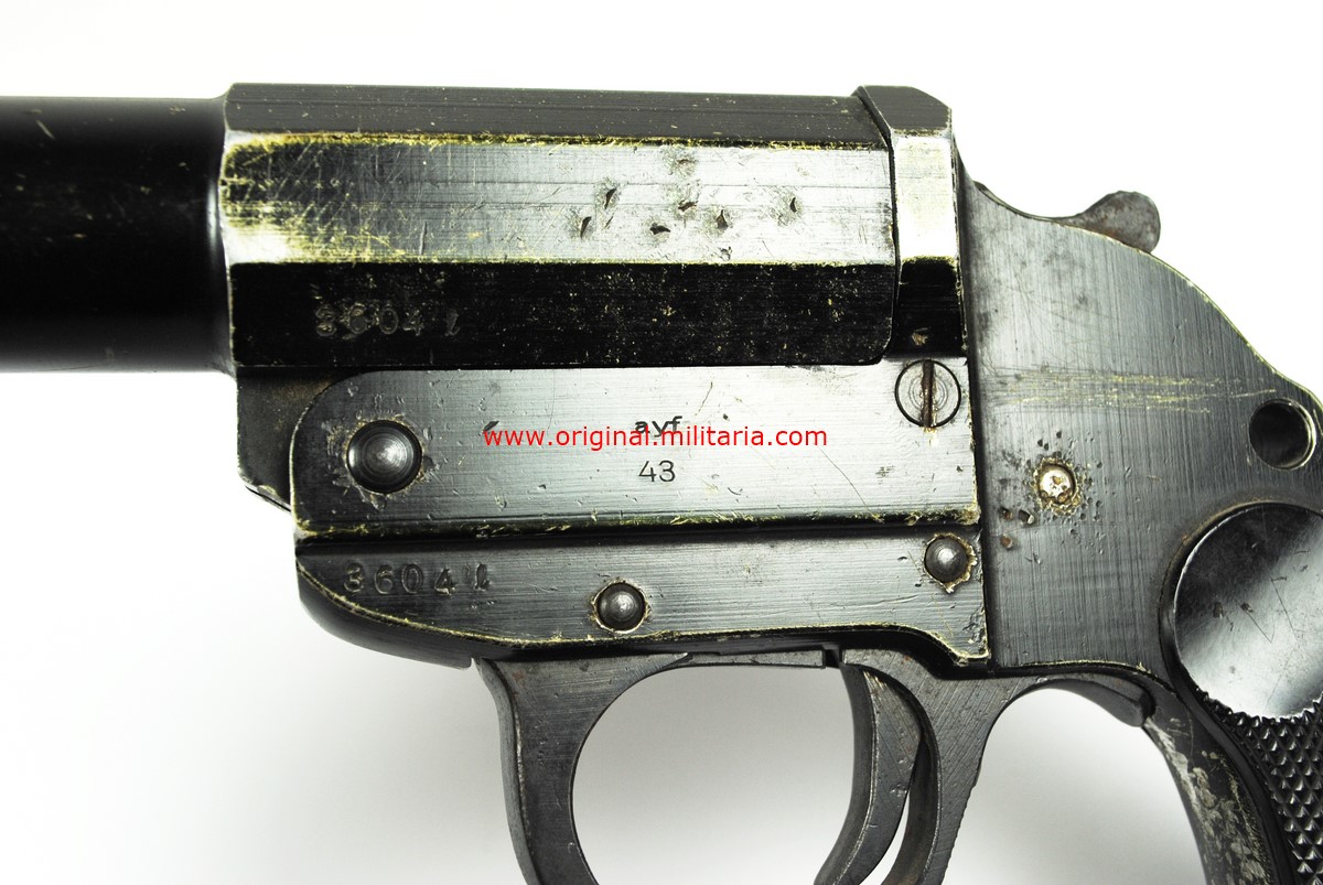 WH/ Pistola Lanzabengalas de 1943 de "ayf",con Bengala Roja sin Usar