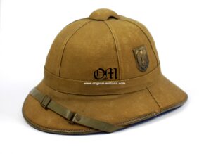 Afrikakorps/ Rare Pith Helmet Made in the Netherlands by "J.P. M.O.L. BREDA, 1940" --- DAK/ Salacot de Fabricación Holandesa de "J.P. M.O.L. BREDA, 1940", Muy Raro