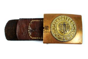 Kriegsmarine/ Hebilla para Tropa y Suboficiales con su Lengüeta de Cuero, 1940, Rara Variante.