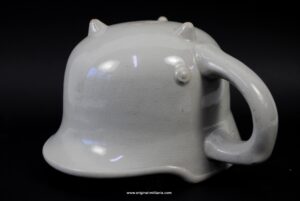 German Ceramic Mug in the shape of a German M35 Helmet with DRGM, WW2
