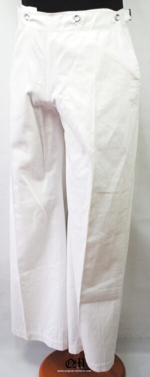 Kriegsmarine/ Pantalones Largos Blancos de Trabajo Tropicales