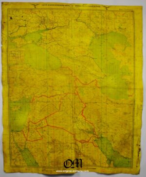 Luftwaffe/ Mapa de Navegación de Vuelo Nocturno del Próximo Oriente Soviético. Muy raro.
