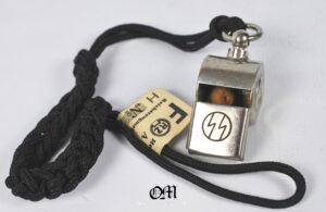 Schutzstaffel (SS) / Whistle with its tag "RZM". Very hard to find.