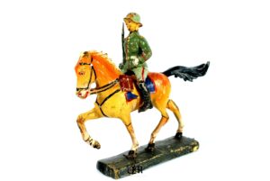 Oficial de Infantería Alemana de WW1 a Caballo de la Marca "Elastolin", Años 20.