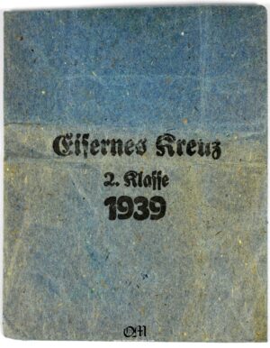 Iron Cross 2ND Class Issue Envelope by "Ernst L Muller, Pforzheim"