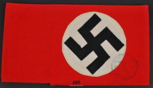 Brazalete con sello de Tinta para un Miembro del NSDAP de Alsacia