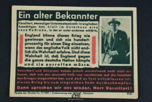NSDAP/ Extremadamente Raro Cartel de Propaganda Tamaño Naipe del Periódico Mural «Parole der Woche» del año 1942