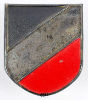 Escudo Tricolor para Salacot del Afrika Korps, Modelo temprano.