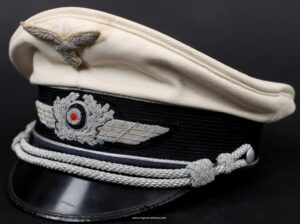 Gorra de Plato de Verano para Oficial de la Luftwaffe. Modelo Extraíble.