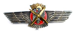 Alas de Piloto en Plata. Modelo usado en la Guerra Civil / Legión Cóndor. Grabado 'PISBE' y 'AGOSTO 1957'