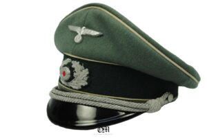 Gorra de Plato para un Oficial de Infantería de la Wehrmacht con forma «Sattelform»
