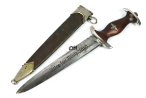 Daga M33 Transicional de las SA con Doble Marca, «M7/66, 1938» y Logo para "Carl Eickhorn"