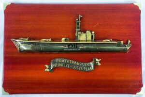 METOPA DE LUJO EN BRONCE MACIZO PORTAERONAVES "PRÍNCIPE DE ASTURIAS”