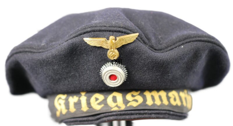 Kriegsmarine Blue Donald Duck Cap Named Made Breda, Holland, Circa 1941 - Image 2