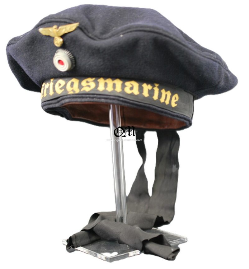 Kriegsmarine Blue Donald Duck Cap Named Made Breda, Holland, Circa 1941 - Image 5