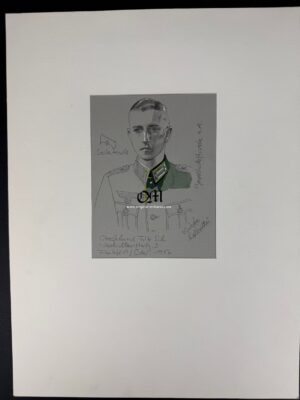 Original Sketch on Paper Using a Mixed Media by "Werner Horn"