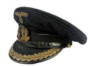 Gorra de Plato de Oficial de Estado Mayor de la Kriegsmarine M1938. Muy Difícil de Encontrar.