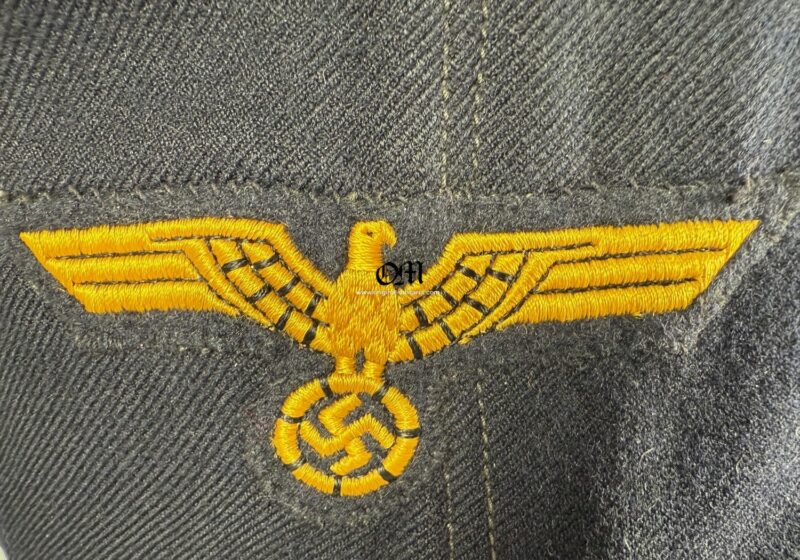 Kriegsmarine Blue Jumper Shirt with Collar Dickie, Named - Image 2