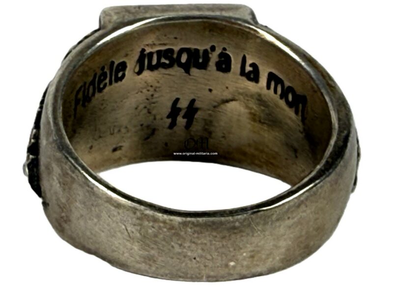 Silver SS Ring possibly for a Member of the 33rd SS Volunteer Grenadier Division "Charlemagne" - Image 4
