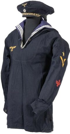 Kriegsmarine Blue Jumper Shirt with Collar Dickie, Named
