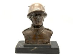 Busto de Soldado de la Wehrmacht con Base para Decoración de Mesa
