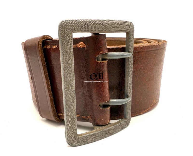 WH/  Brown leather Heer Officer's Double Claw Belt