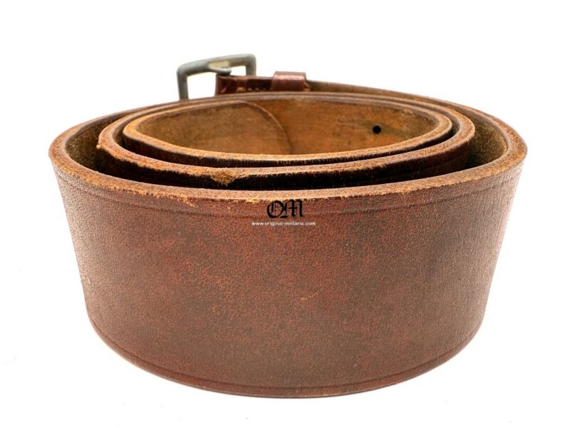 WH/  Brown leather Heer Officer's Double Claw Belt - Image 2