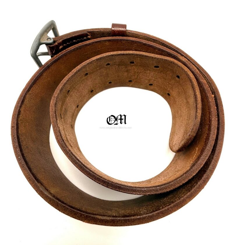 WH/  Brown leather Heer Officer's Double Claw Belt - Image 3