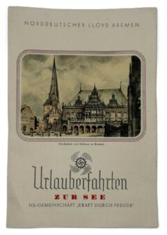 Folleto de 1938 de la Compañía Norddeutscher Lloyd Bremen Promocionando Vacaciones por el Mar