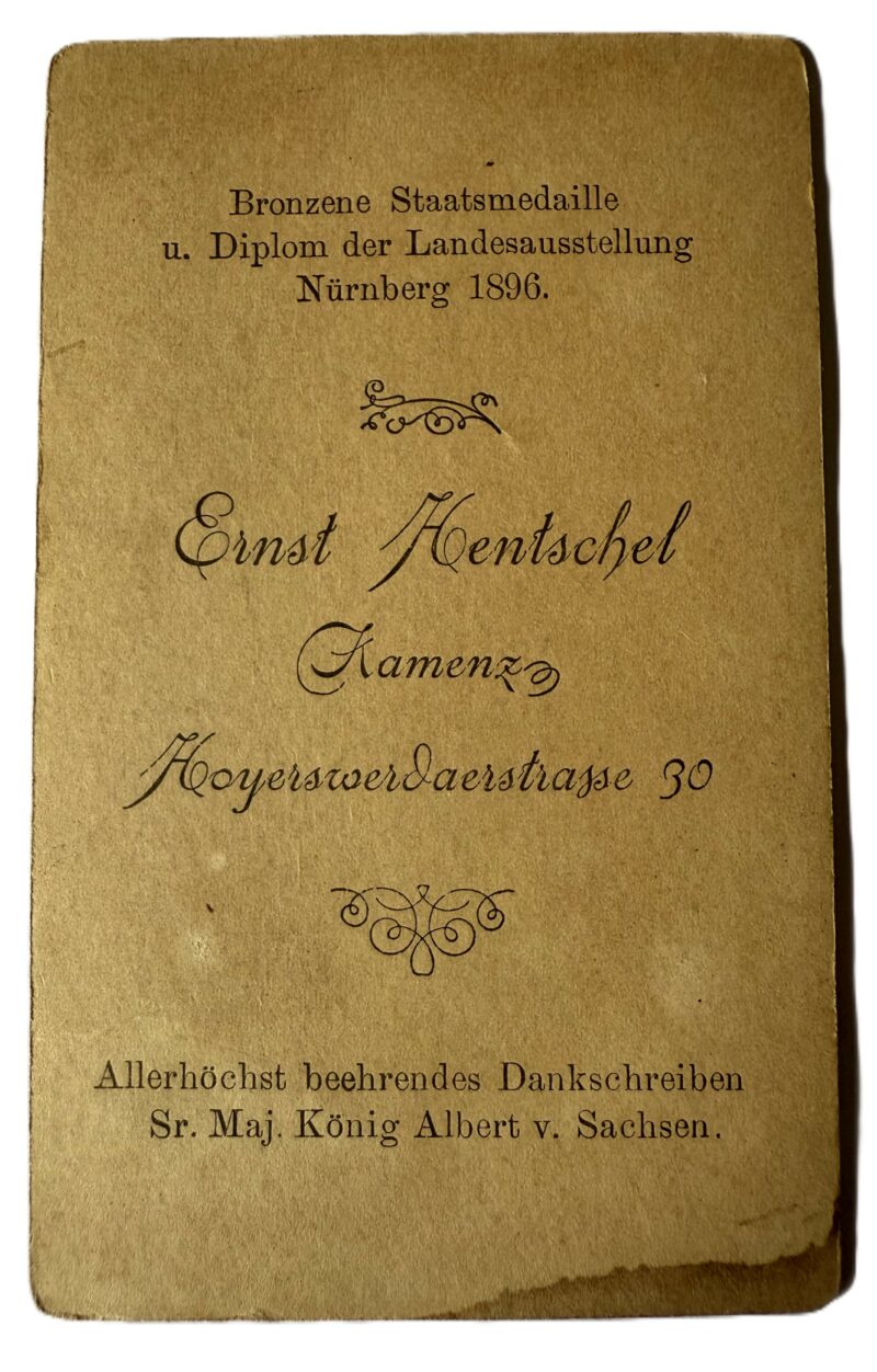 Fotografía-Retrato de Estudio hecha por "Ernst Hentschel, Kamenz" - Imagen 2