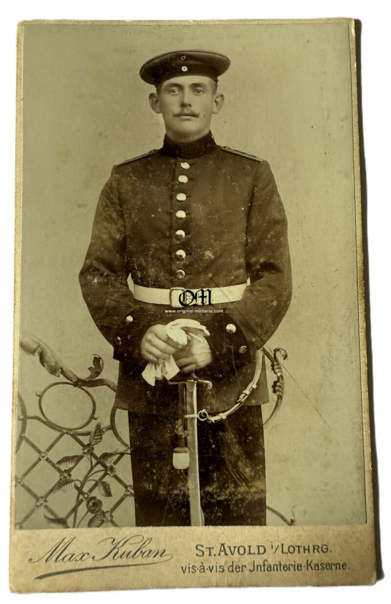Fotografía-Retrato de Estudio hecha por "Max Kuntzman, St. Avold, Lorena"