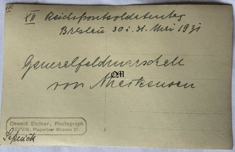 Postcard of WW1 Field Marshal "Anton Ludwig Friedrich Mackense". Very rare and hard to find!! - Image 2