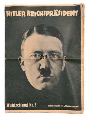 NSDAP/ Periódico Electoral de 1932 n.º 2, edición especial del «Lanzallamas» con "Poster de Mjolnir"