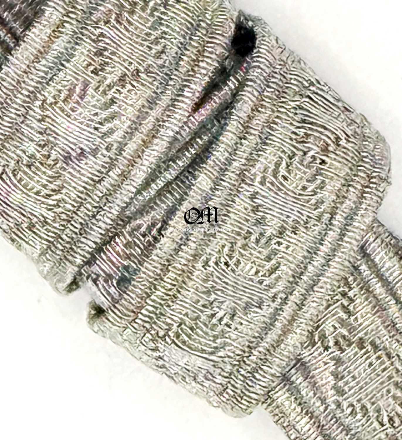 Wehrmacht/ Bright Aluminum Braid for Collar Badges and Shoulder Straps of the NCO's Uniform. - Image 2