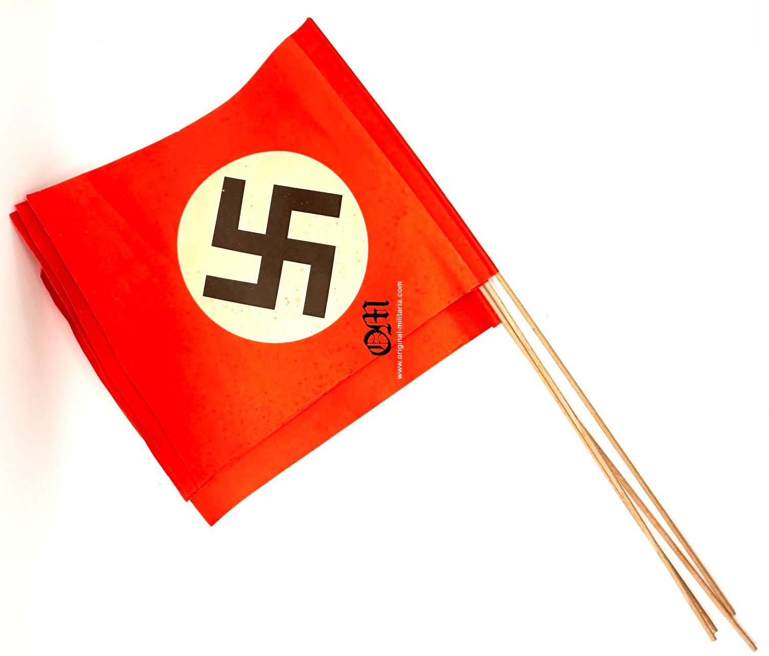 Patriotic Paper Flag Featuring the NSDAP Swastika (imperfect)